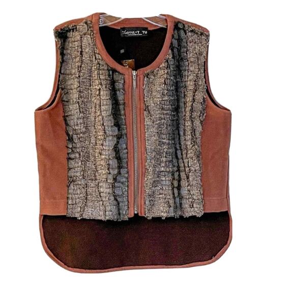 NEW with tags Tierra + Tutu Multimedia Zip Up Vest, NWT, Size Small, MSRP $89 - Picture 1 of 7
